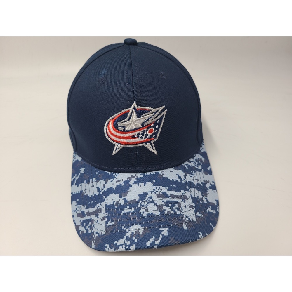 Columbus Blue Jackets Digital Camo Brim Elk & Elk Adjustable Hat Cap NHL Blue